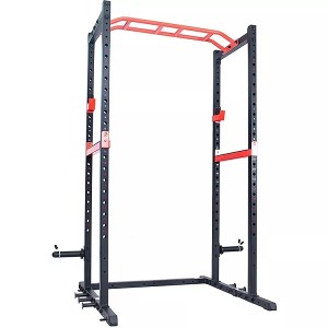 1000 Pound Capacity Bodybuilding LAT Pull Down Bar Adjustable Weightlifting Squat Rack Multifunction Power Cage