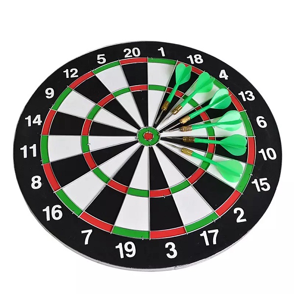 High Quality 15” Double Target Dart Magnetic New Indoor Sport Double Target Dart Magnetic Flocking Dartboard for Wholesale 1pcs