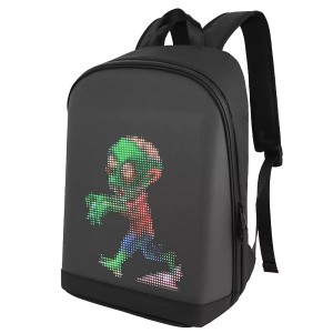 Hotselling Linli DIY Fashion Backpack with app control LED Full Color Screen Travel Laptop Backpack