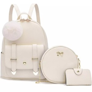 2022 Backpack Women Pu Leather Shoulder Bag Multi-function Small Female School Backpack