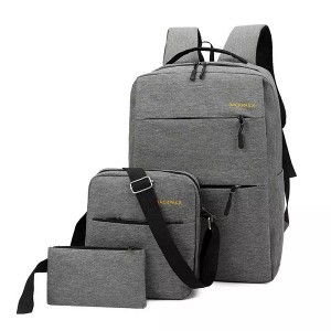 Fashion Unisex Backpack men and women Computer backpack Three pieces Travel Bag Large Capacity High Student School Bag