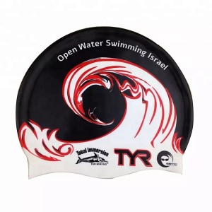 Custom Logo Printed Sports Diving Waterproof Silicone Swimming Cap