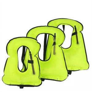 210 Denier Nylon TPU Diving Equipment Self Inflatable Life Jacket,Inflatable Life Snorkel Vest