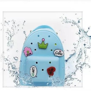 candy color cartoon badge cute croc backpack women’s leisure travel backpack Children’s silicone backpack