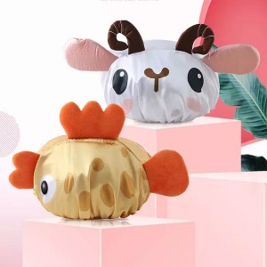 Kids Waterproof Animal Bath Hat Set Toddler Cute Bath Cartoon Shower Cap for Boys or Girls