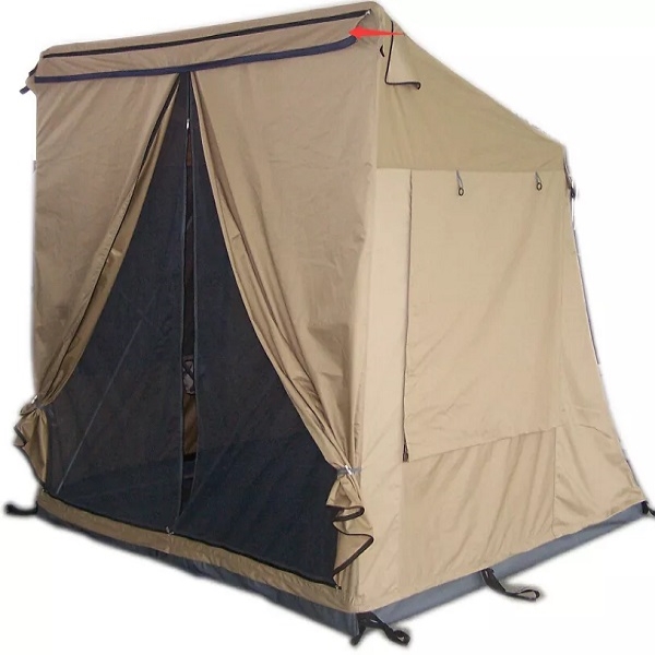 280G Canvas 30-Second Ground Tent Quick Up Tent With AWNING