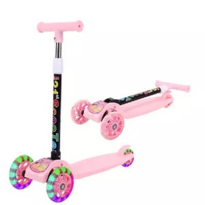 Foldable and light emitting Children’s scooter kick scooter for children kid toys