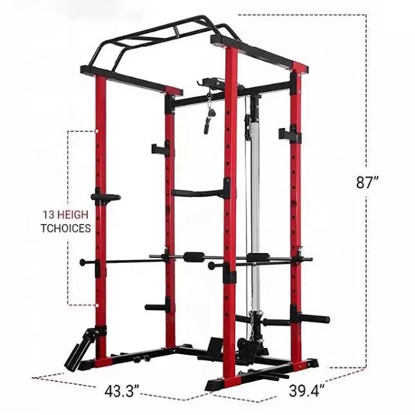 VIGFIT multi function station monster gym equipment squat power cage rack with lat pull down