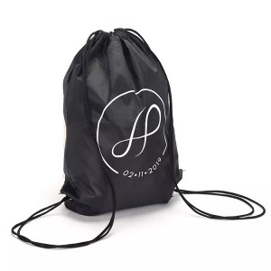 Promotional High Quality Custom 210D Polyester Drawstring Backpack, Sport Polyester Drawstring Bag