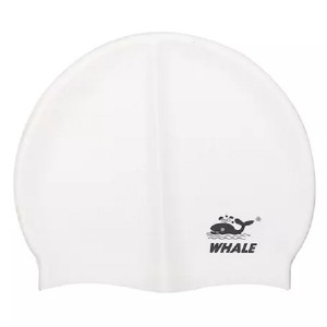 Wholesale WHALE White Color Swimming Cap Mix Colors 100% Silicone CAP-103