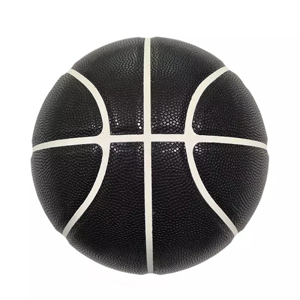 Wholesale Cheap No Logo Black Composite PU Leather squishy rubber ball Black Basketball high quality basketballs