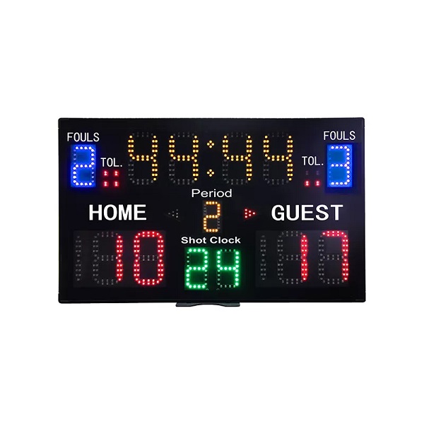 New Design 18650 Built-in Battery or Type-C Power Supply Electric Portable Scoreboard Led Basketball Scoreboard with Carry Bag
