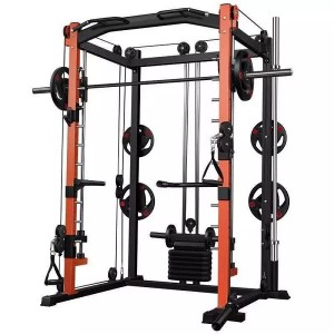 Commercial Smith Machine Strength Training Cage Squat Rack Home Gym Station System For Weightlifting And Bodybuilding