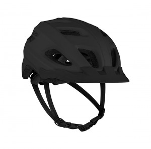 Bicycle helmet with LED safety light adjustable dial and removable visor