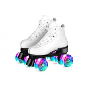 Women’s and Men’s Skates Classic PU Leather High Top Double Skates