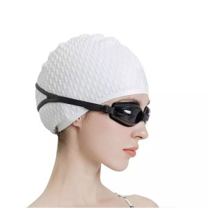 Silicone Swim Cap Comfortable Bathing Cap Ideal for Curly Short Medium Long Hair, Swimming Cap for Women and Men, Shower Caps