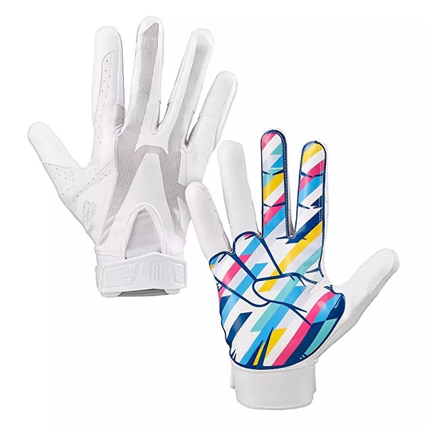 New Arrival American Football Gloves Training Wear Custom Leather Gloves Full Finger Sports Gloves