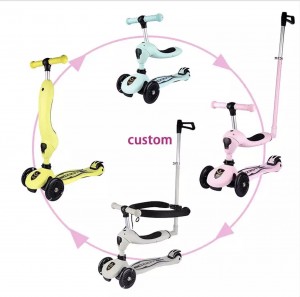 5 In 1 Foldable Scooter Cycle Balance Bike 3in1 Children’s Scooter Folding Children’s Balance Scooter,three-in-one Baby Carriage