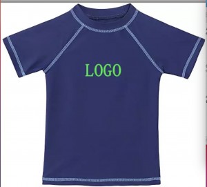 Wholesale Custom Logo Uv Protection Rash Guard Shirts Boys Girl Short Sleeve Rashguard Swim T-shirts Top