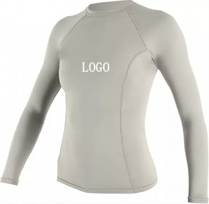 wholesale sublimated long sleeve bjj rash guard top custom logo upf50 long sleeve women’s surfing shirts rash guard