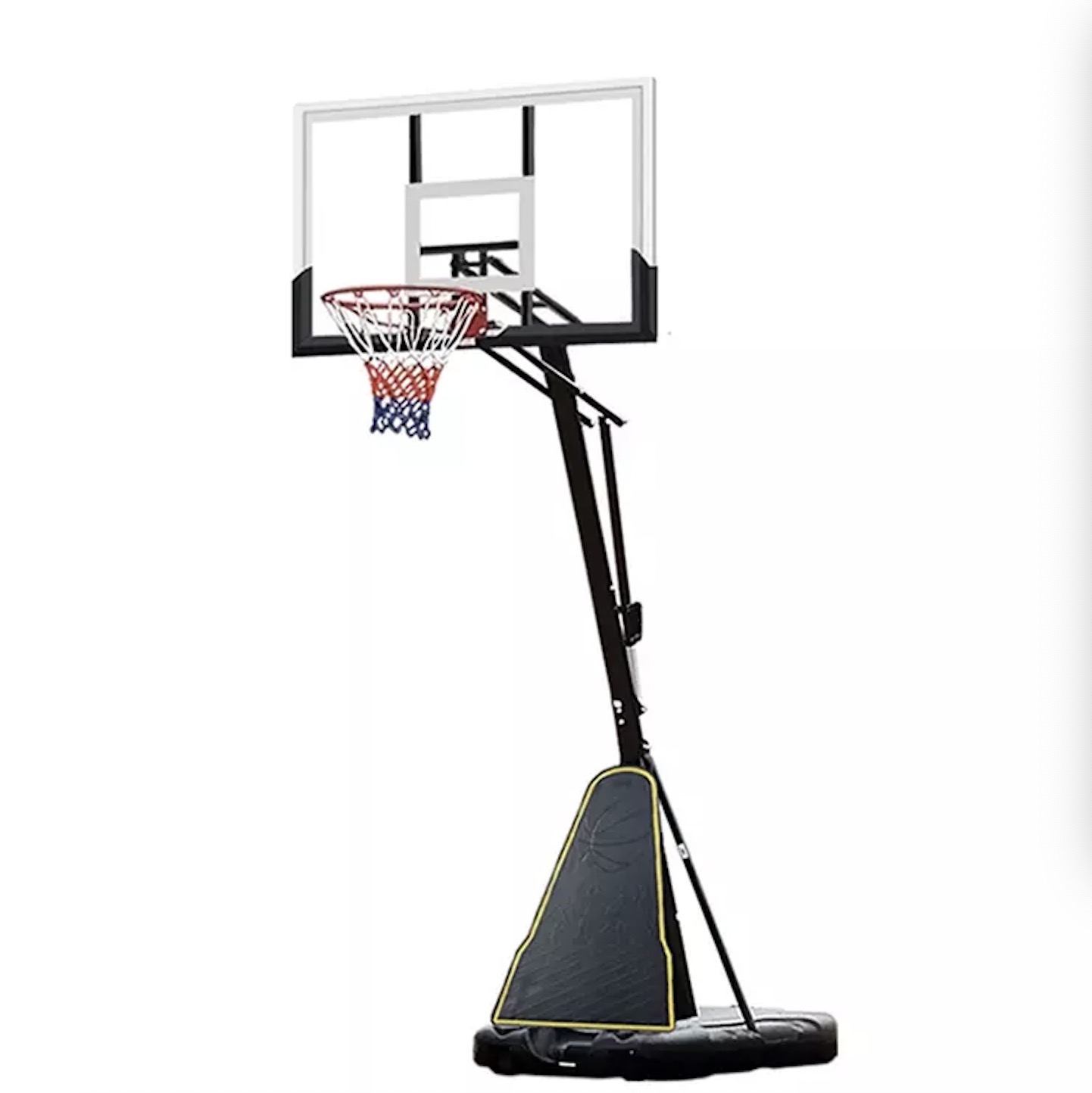 54” backboard Tempered glass Dunk Basketball hoop Basketball stand 5v5 competition Street basketball Outdoor movable