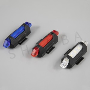 Luz de bicicleta recarregável USB SB-216 ou SB-216B