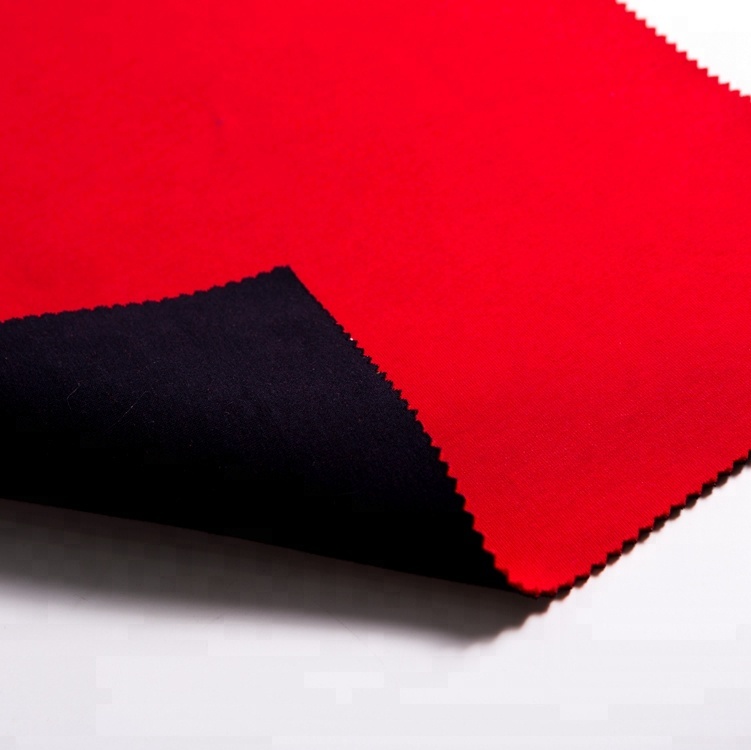 popular tela resistente al encogimiento 41% poliéster 53% algodón 6% elastano tela sherpa