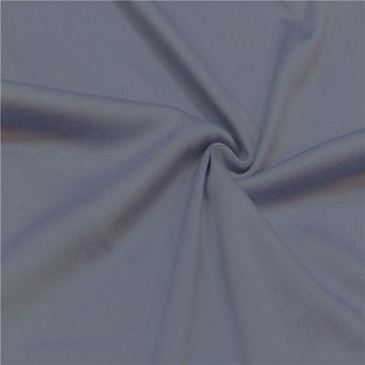 High Stretch Shrink Resistant Solid Gray Color Fabric Wicking Spandex Yoga Wear Fabric