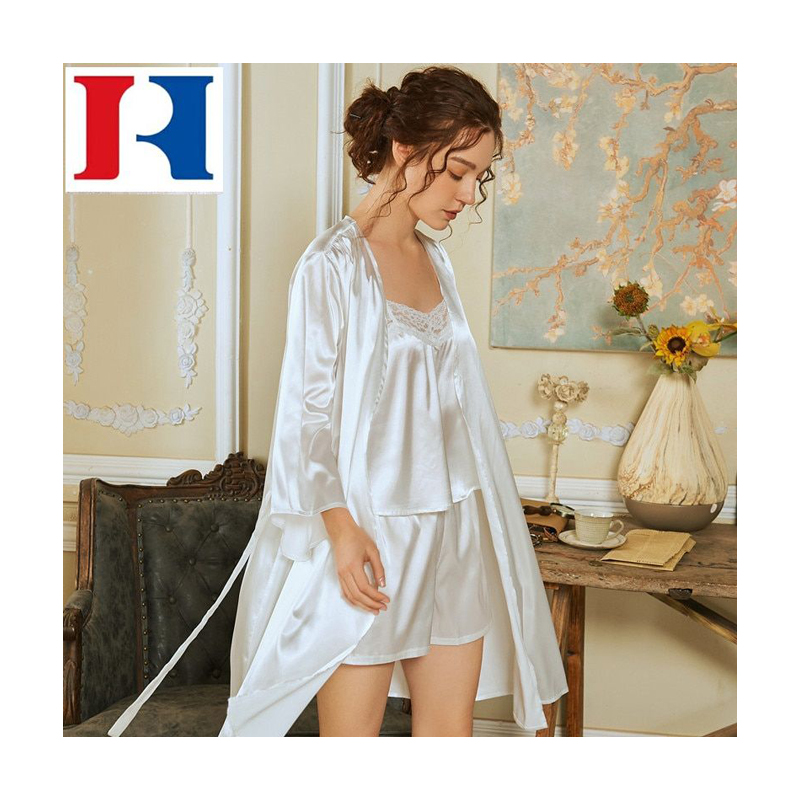 Sweater Pajamas For Women Set Cozy Lounge Wear Women's Sleepwear Fuzzy Fleece Sleepwear With Robe 3 Pieces Sleep Wear Set