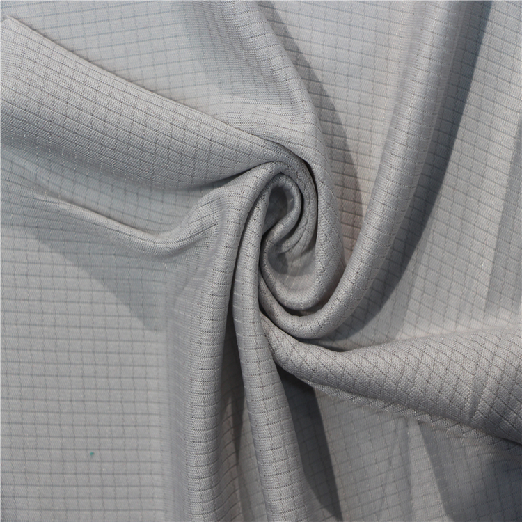 50D polyester t-shirt fabric 100% poly drop needle interlock knitted activewear fabric