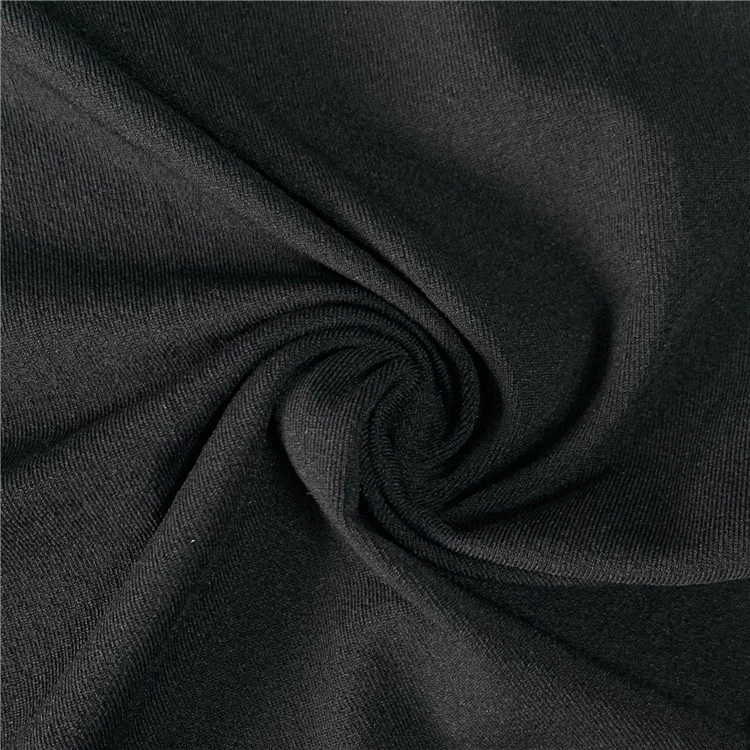 High Quality Microfiber Knitted Stretch Seamless Fabric Black Men's Pants Fabric