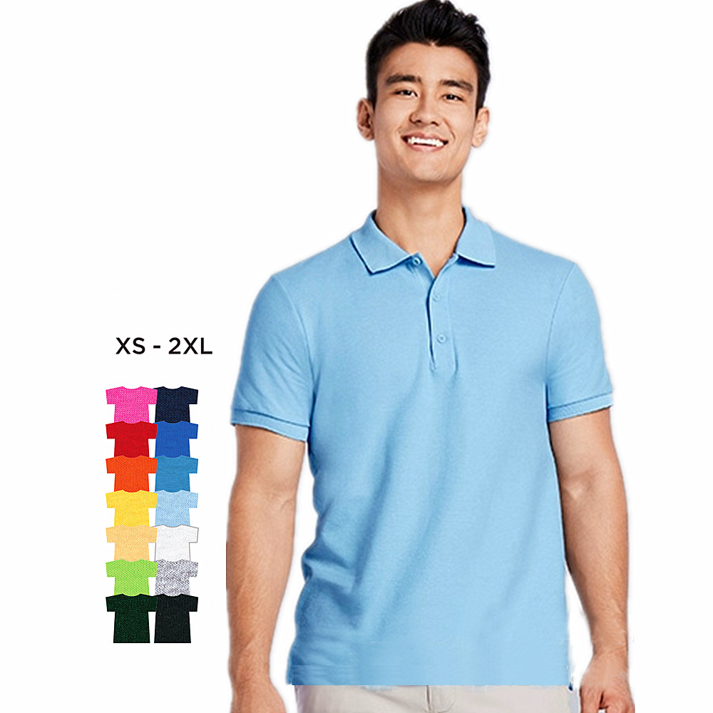 Wholesale 100%cotton custom polo t shirts mens plain 220gsm polo shirt