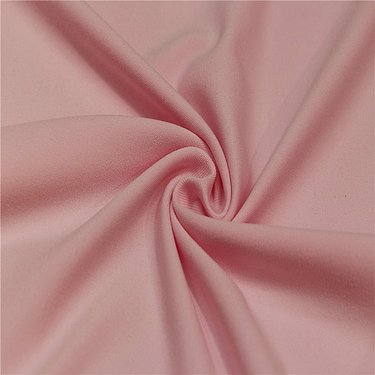ဖက်ရှင်ဒီဇိုင်း 88% polyester 12% spandex elastic fabric ရိုးရိုးဆိုးဆေး အားကစားဝတ်စုံထည်