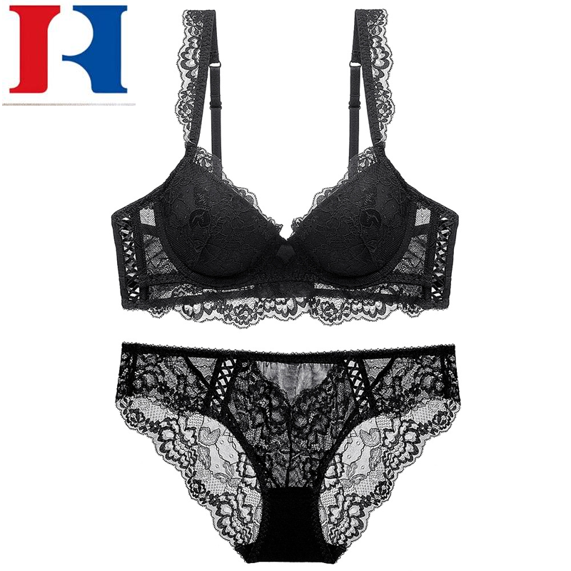 Sexy underwear woman panties Custom lace hollow out pearl t back panties sexy butterfly thong wholesale women's luxe panties