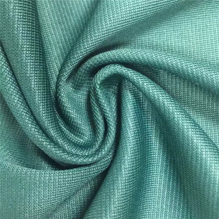 Solid Color Fahion Garment 1*1 Rib Fabric 98 Polyester 2 Spandex Fabric