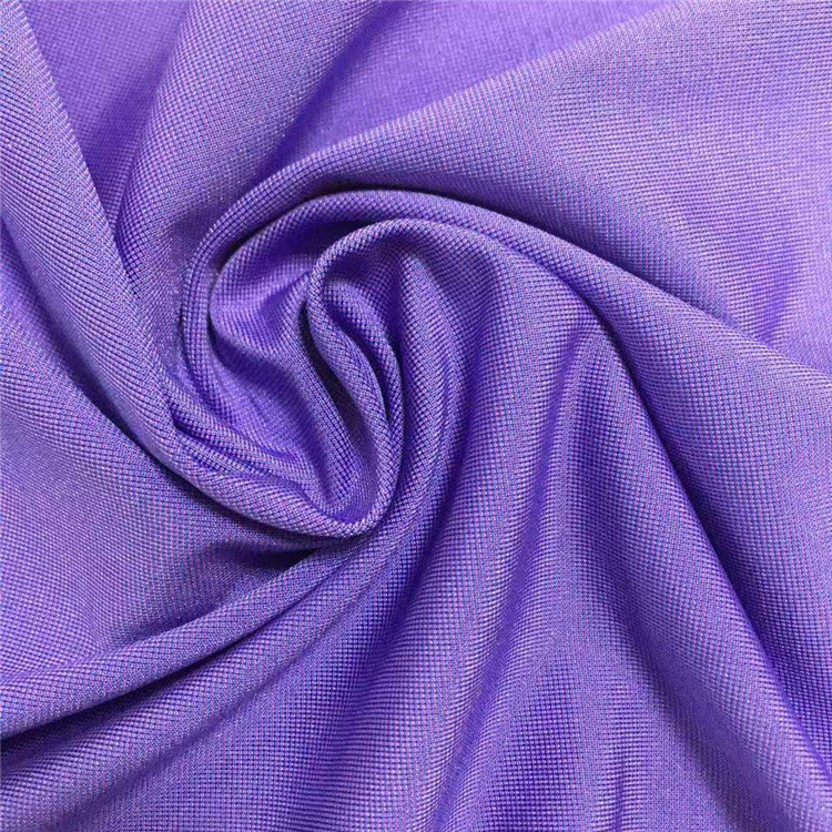 Fabriek direkte ferkeap 58% polyester 27% nylon 15% spandex Purple Jersey Gym stof