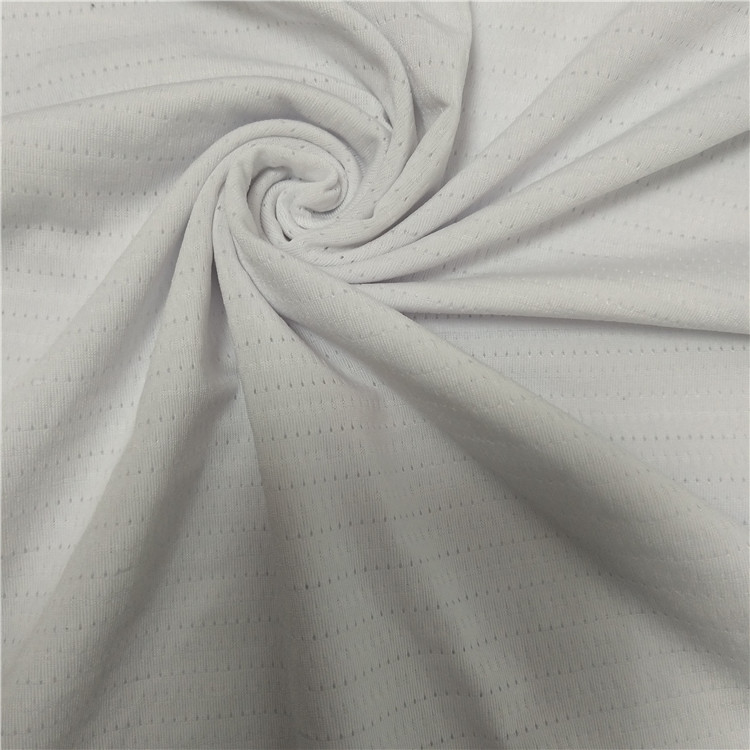 tissu poly spandex en gros tissu extensible en maille de polyuréthane souple teint uni blanc