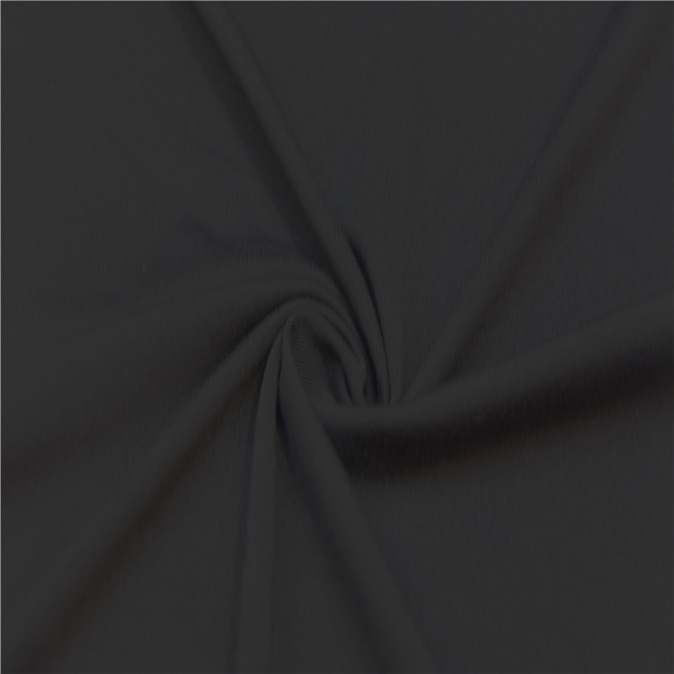 2021 High Elasticity Poly Spandex Fabric Jersey Black Yoga Wear Fabric