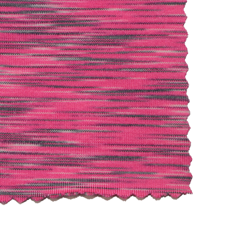 Babban inganci 88 Polyester 12 Elastane Space Dye Jersey Fabric Kayan wasanni Yoga Fabric