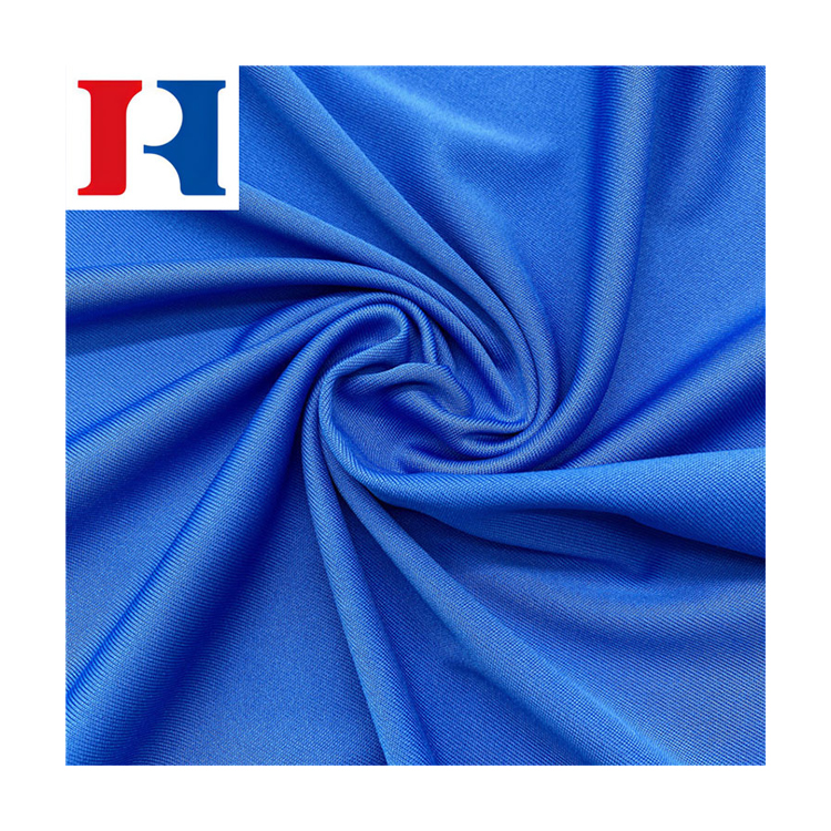96% RPET polyester and 5% spandex knitted RPET interlock fabric