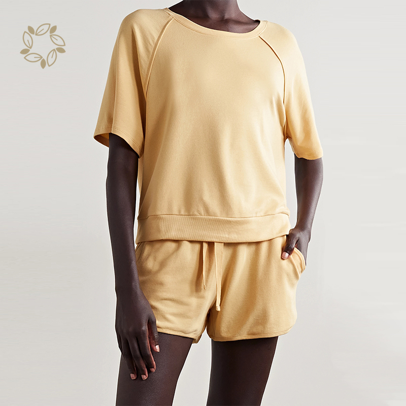 Ekologická pima bavlna a pyžamový set ze směsi modalu a udržitelná bavlněná pyžama pro ženy modální noční prádlo na spaní