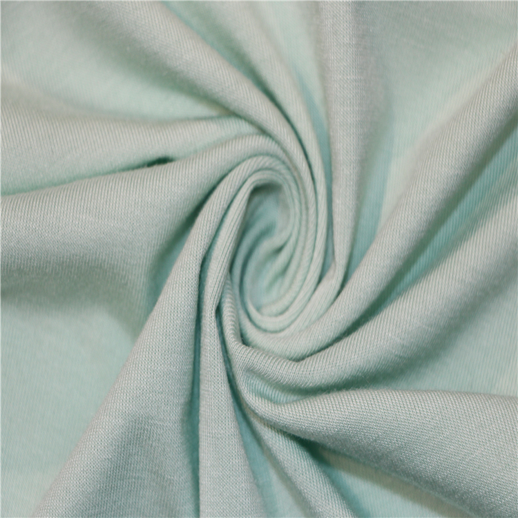 cool jade viscose spandex fabric jersey weft plain soft underwear fabric