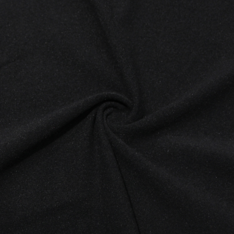 Tejido de punto de trama de pantalón de polainas de jersey cepillado de 88% poliéster y 12% elastano de gran elasticidad