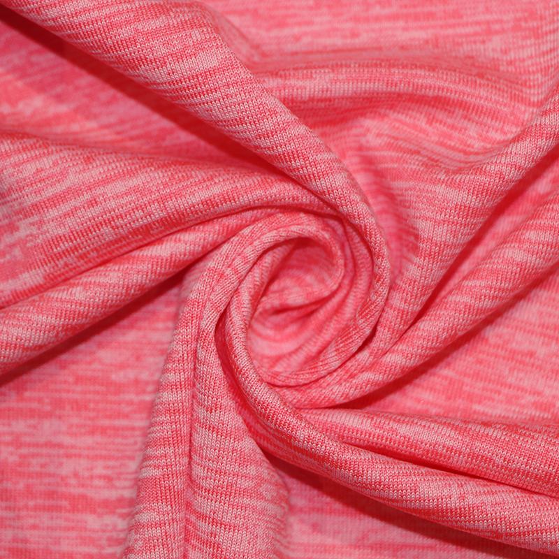 Producent Zhejiang 95 poliester 5 elastan heather Jersey rozciągliwe spodnie z tkaniny spandex odzież do jogi tkanina odzież sportowa