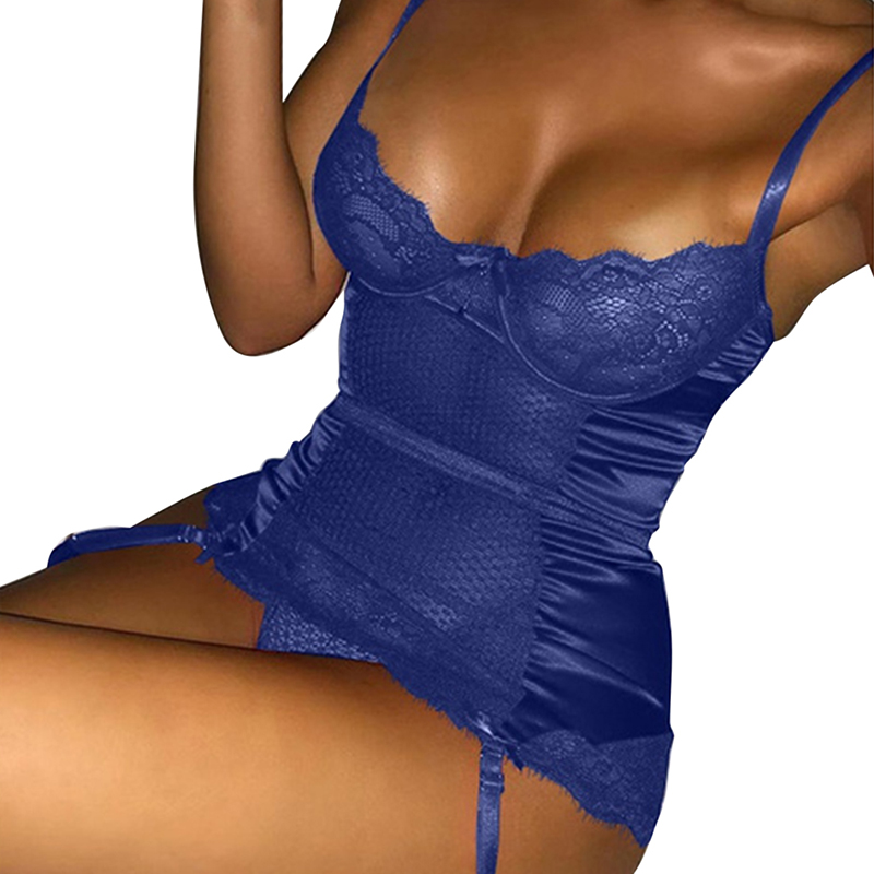 Female Sexy Lingerie Perspective Deep V Neck Ladies Sexy Lingerie Erotic Lingerie Babydoll