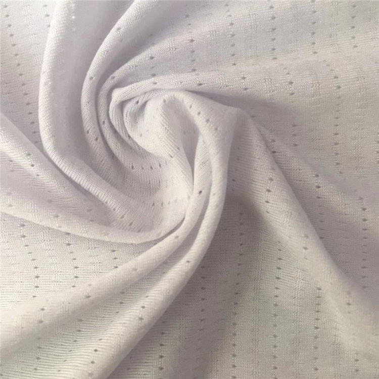 ٹھوس سفید سادہ طرز روئنگ سوٹ فیبرک بریتھ ایبل اسپینڈیکس جیکورڈ بنا ہوا کھیلوں کے کپڑے