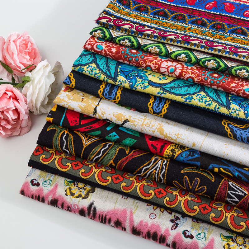 Etniczny batik z nadrukiem Kwiatowa tkanina o Południowej Afryce i Rosji na materiał do majsterkowania i stół