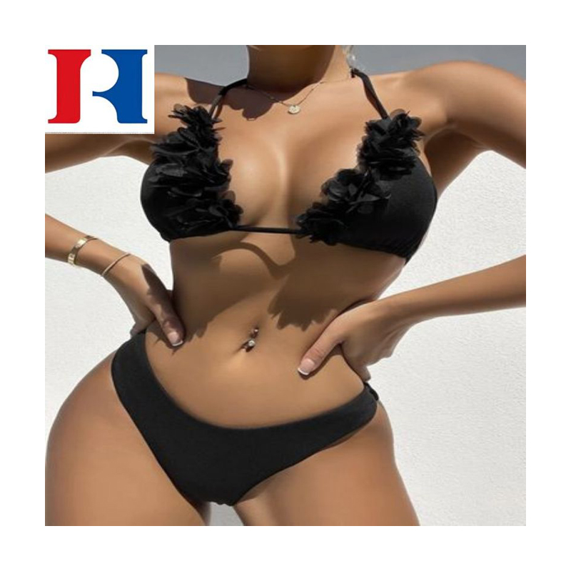 Besplatan uzorak novih prozirnih seksi bikinija u više boja s križnim čvorovima Ženski kupaći kostimi Dvodijelni set
