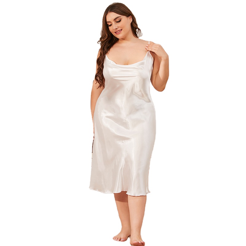 Hot Romantic Sexy Women Elegant Long Sleeve Satin Sleepwear Para sa nightwear
