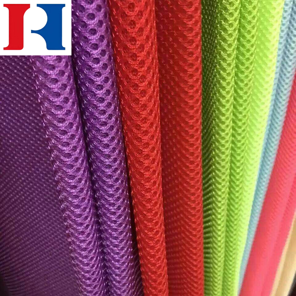 Polyester 3d spacer sandwich air mesh fabric for shoes bags making
